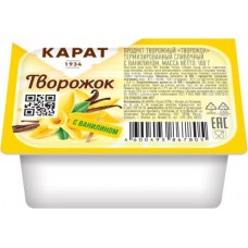 Продукт творожный Карат с ванилином 10% 100г в магазинах Магнит
