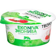 Творожок Эконива Малина земляника 5% 125г в магазинах Магнит