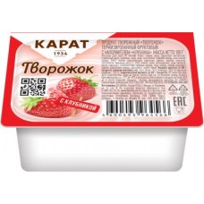 Творожок Карат клубника 9% 100г в магазинах Магнит