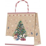 Пакет Пакетико с твердыми ручками KLP Крафт 26*28*11см