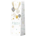 Пакет подарочный для бутылок Пакетико с тиснением Вечеринка 36*12*7см