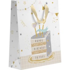 Пакет подарочный Пакетико с тиснением MT Вечеринка 22.7*18*10см в магазинах Магнит