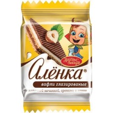 Вафли Алёнка с молочной начинкой орехами и какао 20г в магазинах Магнит