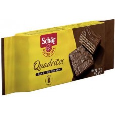 Вафли Schar в темном шоколаде Quadritos без глютена 40г в магазинах Магнит