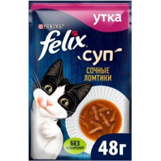 Влажный корм для кошек Felix суп индейка 48г в магазинах Магнит