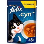Влажный корм для кошек Felix Суп с курицей 48г