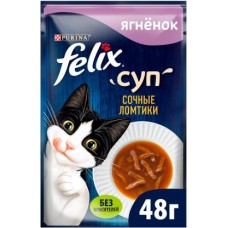 Влажный корм для кошек Felix суп ягненок 48г в магазинах Магнит