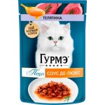 Влажный корм для кошек Гурме Соус-де-Люкс телятина 75г