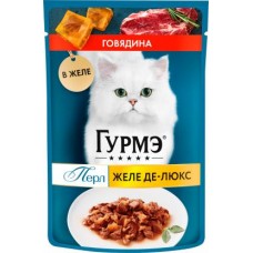 Влажный корм для кошек Гурме Желе говядина 75г в магазинах Магнит