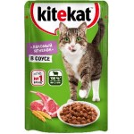 Влажный корм для кошек Kitekat с сочными кусочками ягненка в соусе 85 Влажный корм для кошек Kitekat с сочными кусочками ягненка в соусе 85