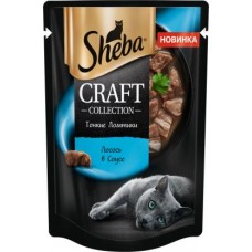 Влажный корм для кошек Sheba Craft Collection Тонкие Ломтики Лосось в соусе 75г в магазинах Магнит