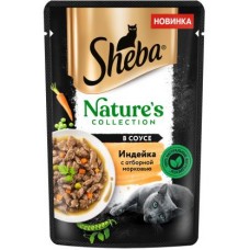 Влажный корм для кошек Sheba Nature's Collection С индейкой и морковью 75г в магазинах Магнит