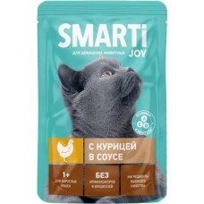 Влажный корм для кошек Smarti с курицей в соусе 75г в магазинах Магнит