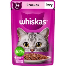 Влажный корм для кошек Whiskas полнорационный 7+ Рагу с Ягненком 75г в магазинах Магнит