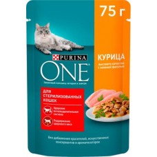 Влажный корм для стерилизованных кошек Purina One с курицей и фасолью в соусе 75г в магазинах Магнит