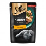 Влажный корм для взрослых кошек Sheba паштет в желе Индейка 75г