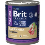 Влажный корм для собак Brit Premium Баранина с рисом 750г