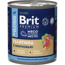 Влажный корм для собак Brit Premium Телятина с морковью 750г в магазинах Магнит