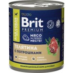 Влажный корм для собак Brit Premium Телятина с потрошками 750г