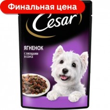 Влажный корм для собак Cesar с ягненком и овощами в соусе 85г в магазинах Магнит