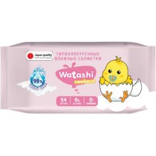 Салфетки влажные Watashi Newborn детские 54шт в магазинах Магнит