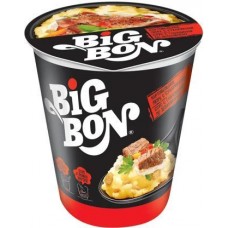 Пюре картофельное с сухариками и соусом с говядиной Big Bon 60г в магазинах Магнит