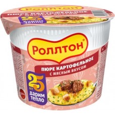 Пюре Роллтон картофельное с мясным вкусом 40г в магазинах Магнит