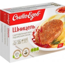 Шницель СытоЕдов с картофельным пюре под красным соусом 350г в магазинах Магнит