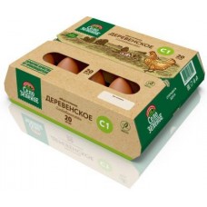 Яйцо куриное Село зеленое Деревенское С1 20шт в магазинах Магнит