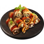 Рулеты из баклажан с сыром и чесноком