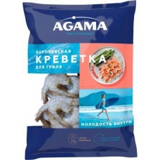 Королевская креветка Agama №8 очищенная с хвостом свежемороженая 850г в магазинах Магнит