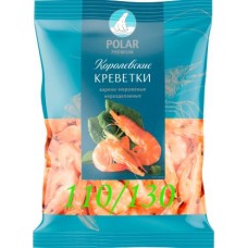 Креветки Polar Королевские варено-мороженные неразделанные 110/130 500г в магазинах Магнит
