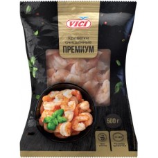 Креветки Vici Королевские Премиум очищенные варено-мороженные 31/40 500г в магазинах Магнит
