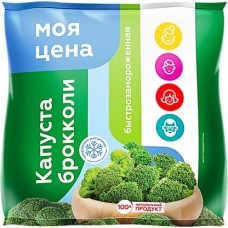 Брокколи Моя цена соцветиями быстрозамороженная 700г в магазинах Магнит
