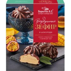 Зефир Берестов А.С. в шоколаде манго-маракуйя и зеленый чай 155г в магазинах Магнит