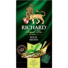 Чай зеленый Richard Royal Melissa мелисса мята лемонграсс 25пак 37.5г в магазинах Магнит