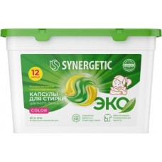 Капсулы для стирки Synergetic Color 12шт в магазинах Магнит