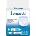 Подгузники-трусы Sensetti впитывающие одноразовые М для взрослых, 10шт