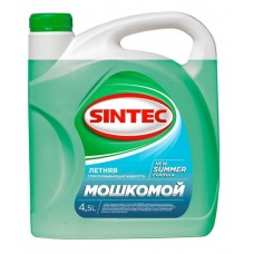 Жидкость стеклоомывающая Sintec Мошкомой летняя, 4.5л в магазинах Перекресток