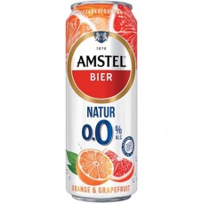 Пивной напиток Amstel Нейчер Лайт апельсин-грейпфрут светлое 0%, 430мл в магазинах Перекресток