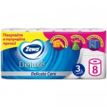 Бумага туалетная Zewa Deluxe 8шт белая 3 слоя Бумага туалетная Zewa Deluxe 8шт белая 3 слоя