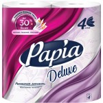 Бумага туалетная Papia Deluxe 4шт белая 4 слоя Бумага туалетная Papia Deluxe 4шт белая 4 слоя