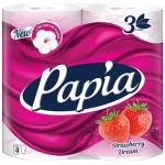 Бумага туалетная Papia 4шт Клубничная мечта 3 слоя
