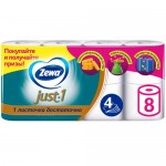 Бумага туалетная Zewa Just 8шт 4 слоя Бумага туалетная Zewa Just 8шт 4 слоя