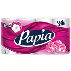 Бумага туалетная Papia 8шт Таинственный сад 3 слоя в магазинах Перекресток