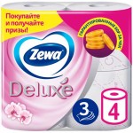 Бумага туалетная Zewa Delux 4шт трехслойная с ароматом орхидеи Бумага туалетная Zewa Delux 4шт трехслойная с ароматом орхидеи