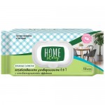 Салфетки влажные чистящие универсальные с антибактериальным эффектом Home Story, 150шт