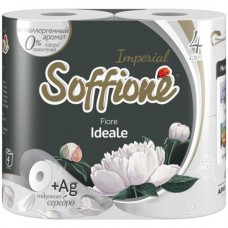 Бумага Soffione Imperial Fiore Ideale с тиснением и цветочным ароматом 4 рулона 4 слоя в магазинах Перекресток