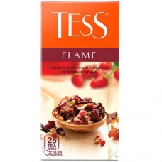Чай Tess Flame фруктовый с земляникой и розовым перцем в пакетиках, 25х2г в магазинах Перекресток