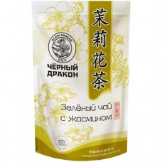 Чай Black Dragon зелёный с жасмином листовой, 100г в магазинах Перекресток